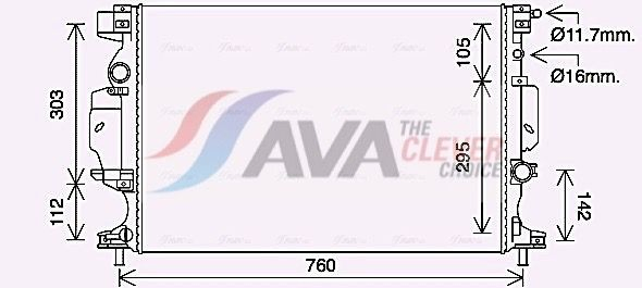 FD2642 AVA Радіатор охолодження двигуна